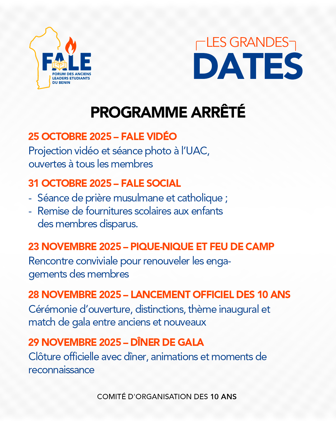 LES GRANDES DATES